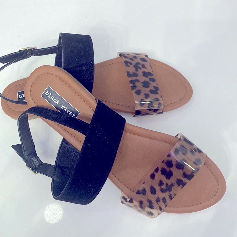 Leopard sandals size 7